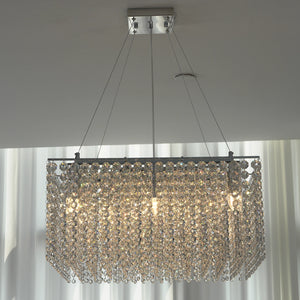 Veylin Square Crystal Cascade Chandelier - view 16 | Hoailamp
