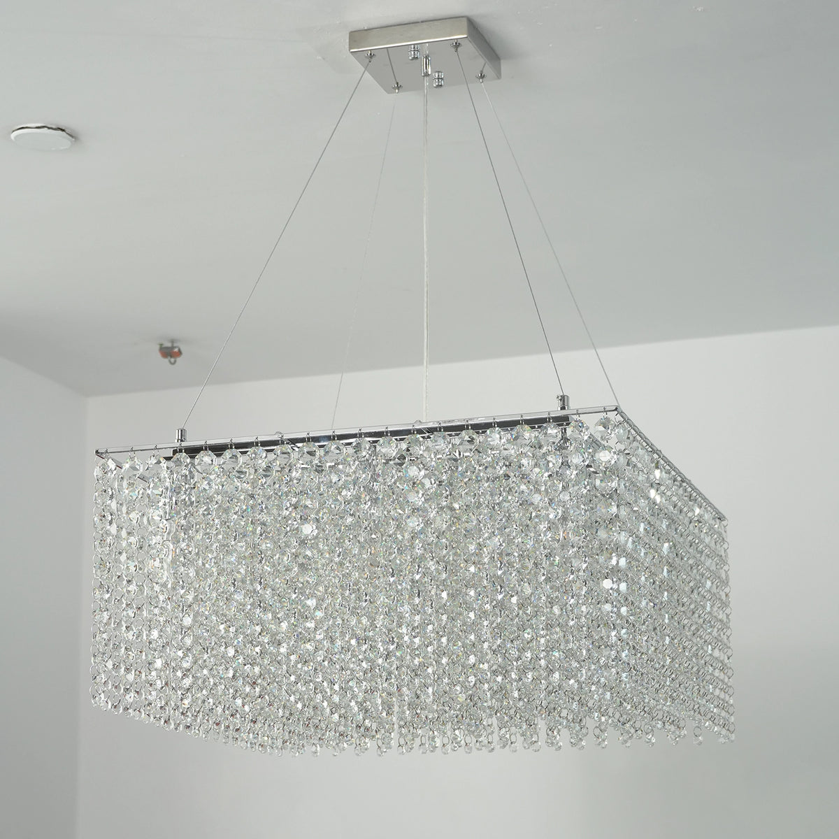 Veylin Square Crystal Cascade Chandelier - view 14 | Hoailamp