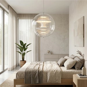 VP Globe Pendant Lamp - Cozy Minimalist Bedroom Organic Wooden Bed Palette | HoaiLamp