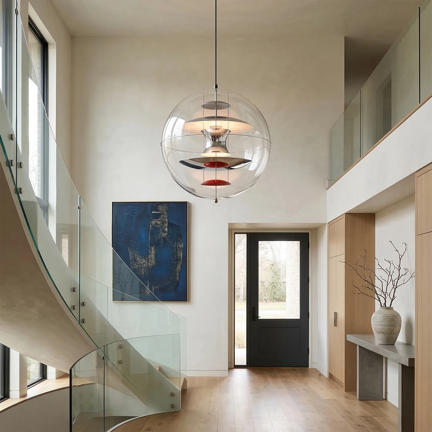 VP Globe Pendant Lamp - Grand Curved Staircase Villa Entryway High Ceiling Void | HoaiLamp