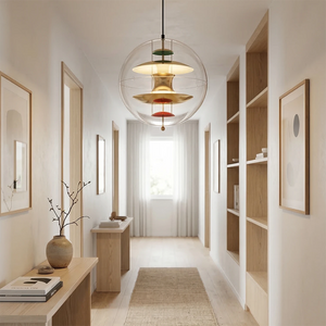 VP Globe Pendant Lamp - Scandinavian Walkway Built-In Bookshelf Gallery Corridor | HoaiLamp