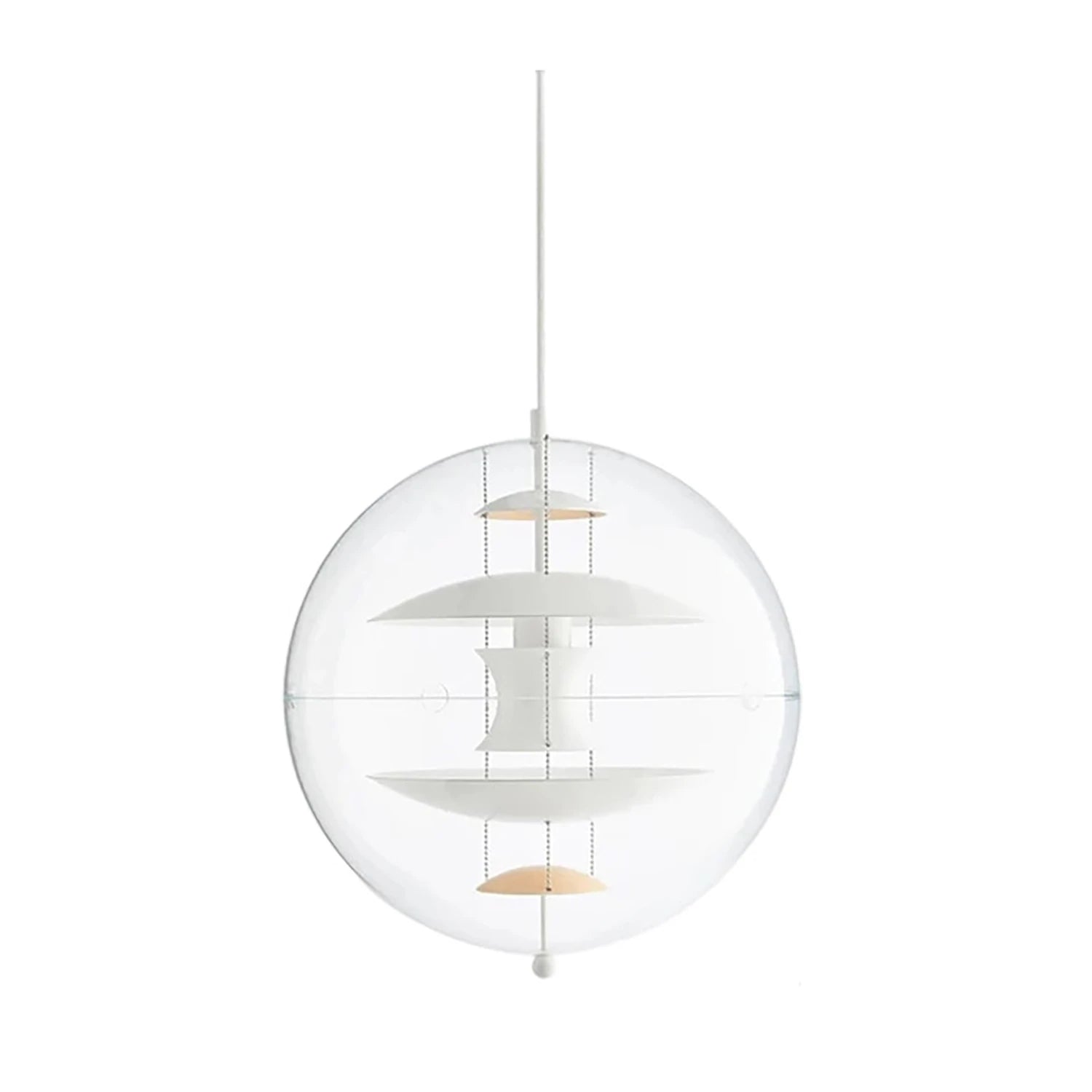 VP Globe Pendant Lamp - White & Warm Copper Shades Illuminated Studio SKU | HoaiLamp