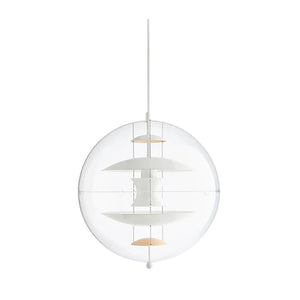 VP Globe Pendant Lamp - White & Warm Copper Shades Illuminated Studio SKU | HoaiLamp