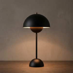 vp3 Table Lamp - Matte Charcoal Black Cozy Bottom-Lit Wooden Desk | HoaiLamp