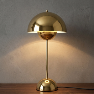 vp3 Table Lamp - Luxury Polished Brass Gold High-End Metallic Reflection | HoaiLamp