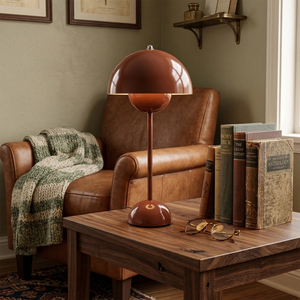 vp3 Table Lamp - Terracotta Brick Red Vintage Library Reading Nook | HoaiLamp