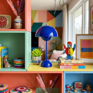 vp3 Table Lamp - Vibrant Cobalt Blue Playful Kids Room Toy Display | HoaiLamp