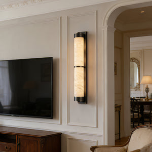 VUUE Cylindra Alabaster Brass Wall Light - Living Room TV Wall Molding Panel Accent | HoaiLamp