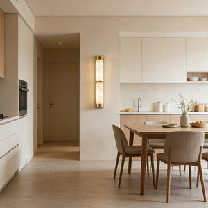 VUUE Cylindra Alabaster Brass Wall Light - Modern Dining Room Kitchen Cabinet | HoaiLamp