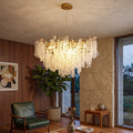 Wisteria Gold Branch Glass Disc Chandelier